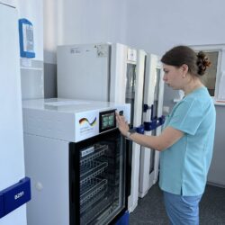 Blood donation center in Ternopil, Ukraine