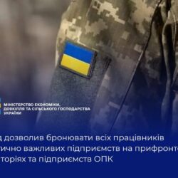 Alternative text: Солдати на промисловому підприємстві