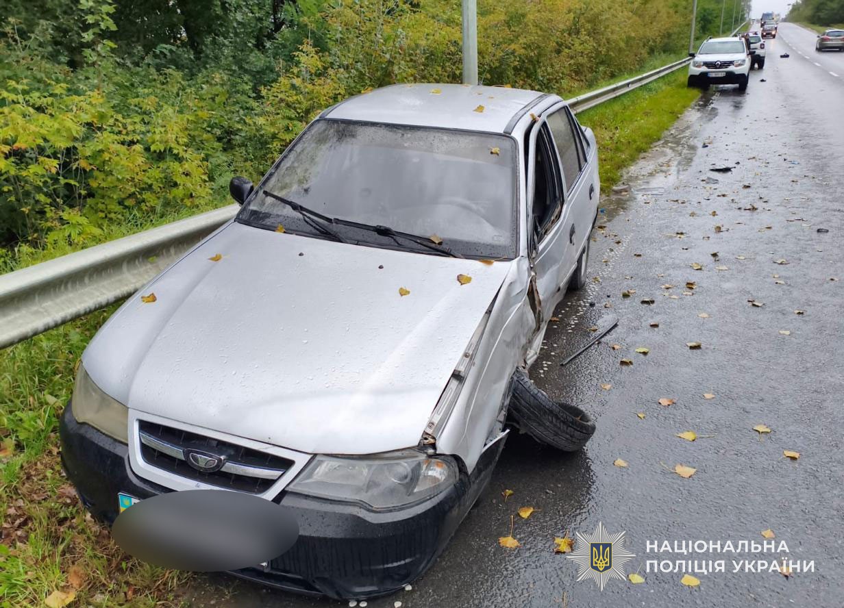 П'ятеро травмованих у трьох автомобільних аваріях
